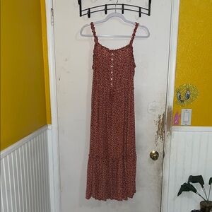 Elegant Floral Button-Down Midi Dress